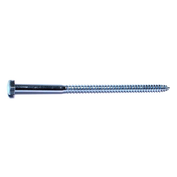Midwest Fastener Lag Screw, 1/4 in, 5-1/2 in, Steel, Zinc Plated Hex Hex Drive, 100 PK 01296 - main